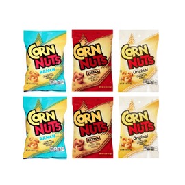 Corn Nuts Classic Flavors 4oz Size - 2 of Each Original, BBQ and Ranch (Pack of 6)