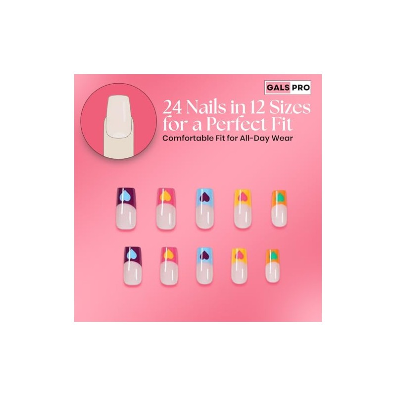 GALS PRO Uñas Postizas Galspro Medium Press On - Set
