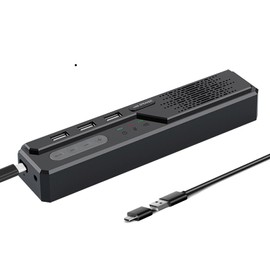 Cykvis 3 in 1 USB Computer Speaker with Microphone, PC Laptop Desktop Conference Speaker with Mic for Smart Home Office and Online Study，360 Degree Enhanced Voice Pickup, Noise Reduction (Modern)