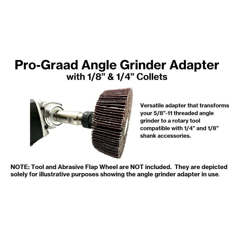 SuperGrindz 5/8”-11 Thread Angle Grinder Extension Shaft Set, Grinder Adapter