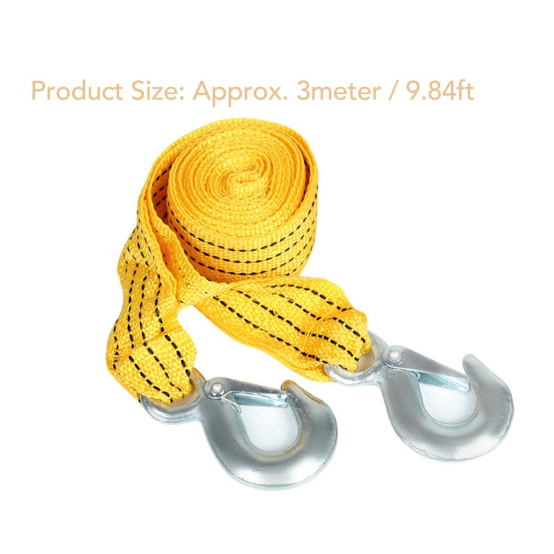 Sunicon Tow Rope, 4 m 3 Ton Tow Strap, Double