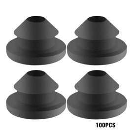 DUZFOREI 200 Pcs Cable Railing Kit Rubber Grommets Protector Sleeve Replacement for 1/8" 5/32" 3/16" Wire Rope Deck Cable Railing Kit for Indoor and Outdoor Metal Posts Black