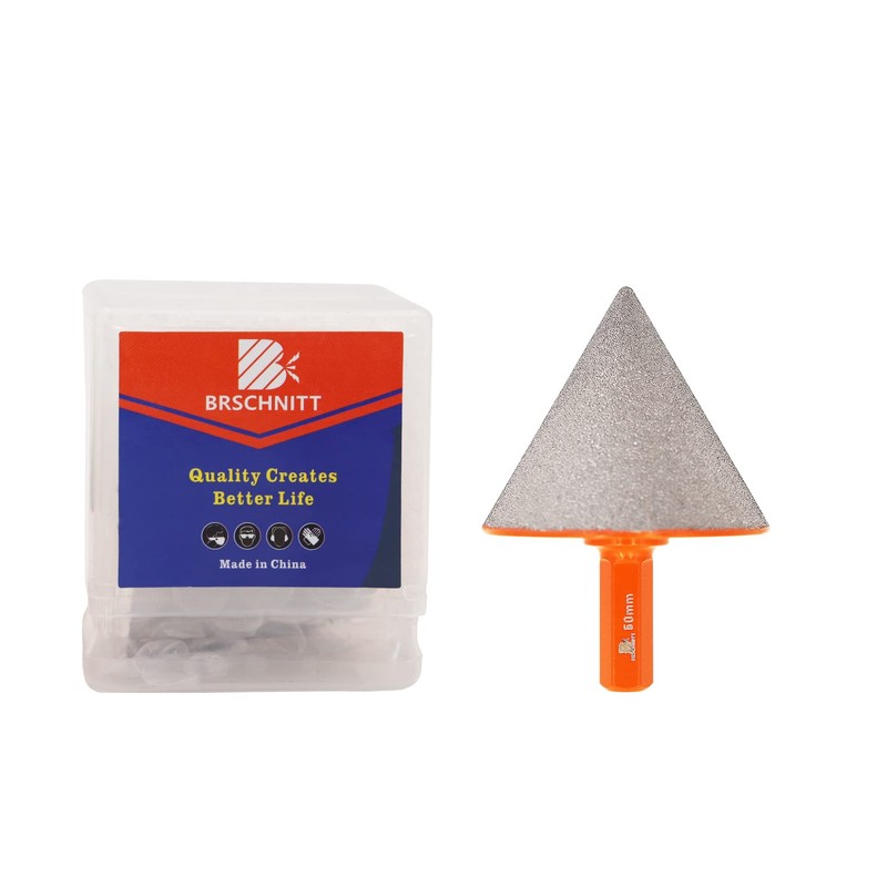 Diamond Beveling Chamfer Bit,BRSCHNITT 50mm Diamond Finger Milling Bits with