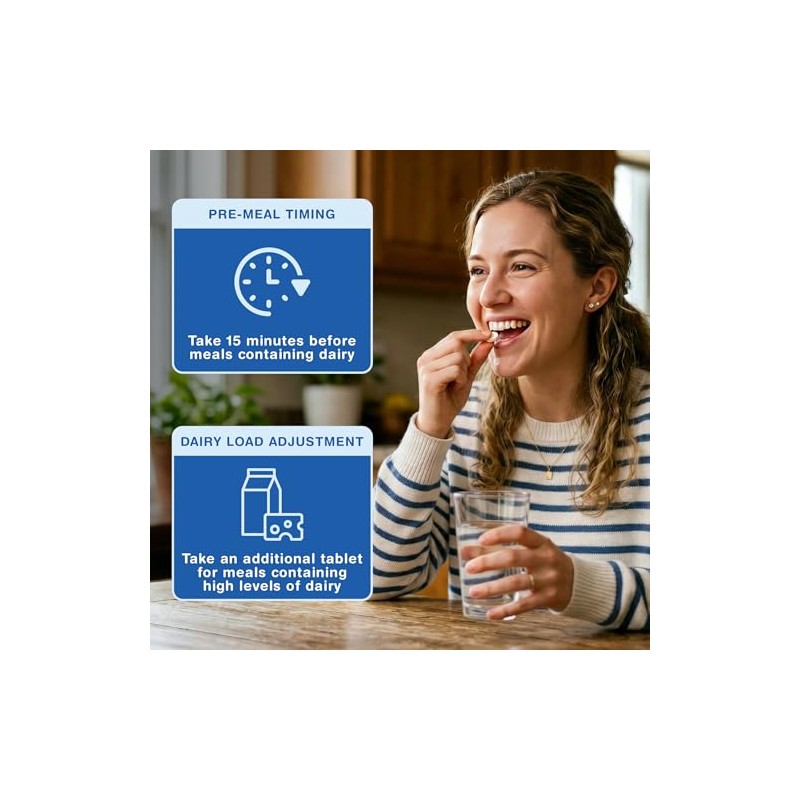 Nutrivo Lactase Tablets | High Strength Lactose Intolerance Tablets 12,500