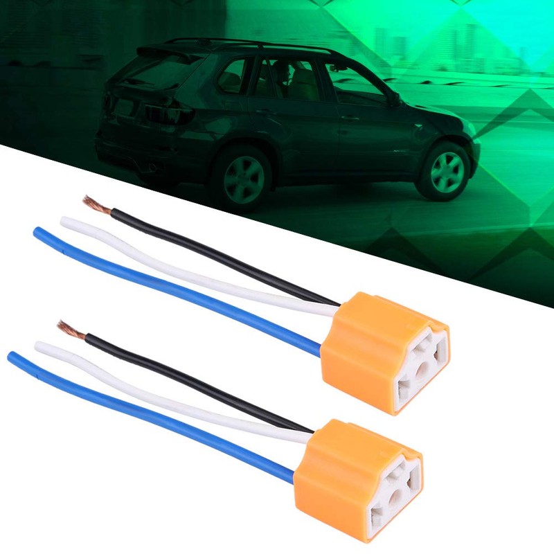 H4 Plug Motorcycle, Headlight Connector, 2 Pieces, Headlight Bulb, Right