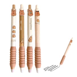 Mrltau 4 Pieces Cute Capybara Pens, Capybara Things, Easy to Grip, Writing, Capybara Gift, Animal Pens, Animal Pens, Beautiful Pens, Cute Stuff, Capibara Stationery