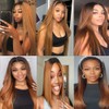 Niciitysi Brown Human Hair Color 1B30 Straight Bundles 12 14