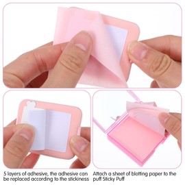 Sibba 500 PCS Absorb Oil Blotting Sheets for Face, Facial Oil Control Film with Mirror Puff & Refills for Oily Skin, Makeup Friendly Face Blotting Papers Absorbing Sheets Tissues for Controls Shine
