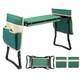 Uten Garden Kneeler Seat with Handles Portable Folding Gardening Stool Kneeling Stool Pad with 2 Bag