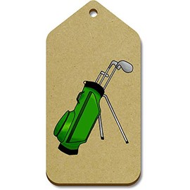 10 x Large 'Golf Bag' Wooden Gift Tags (TG00086412)