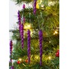 Christmas Concepts® 12cm Glitter Icicle Decorations Christmas Tree Trims (PURPLE,