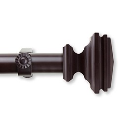 A&F Rod Decor - Sprint 1" Curtain Rod 120-170 inch - Mahogany