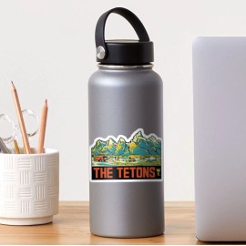 The Tetons National Parks Vintage Advertisement Sticker (reproduction)