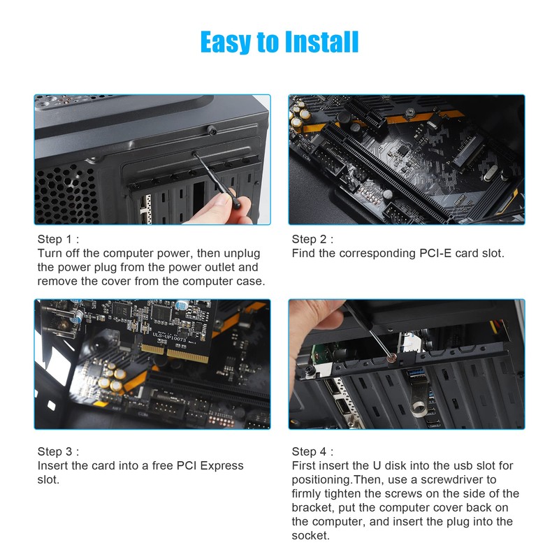PCIe to USB 3.2 Gen 2 Card 7-Port(4A +3C), 10Gbps