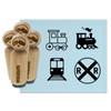 Railroad Crossing Trains Tracks Rubber Stamp Set for Stamping Crafting