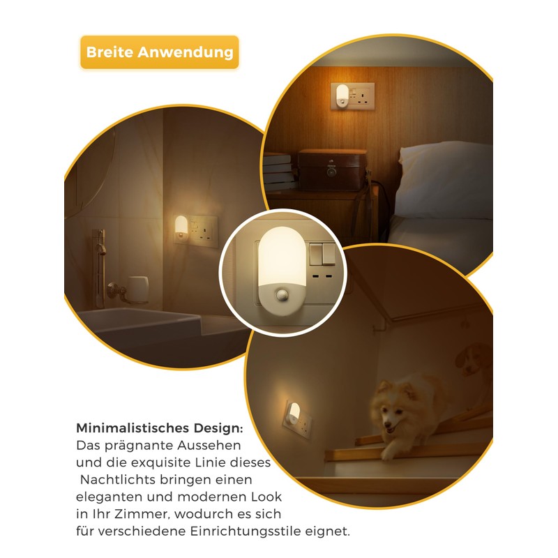 Night Light Socket with Motion Sensor, 1 Piece LOHAS-LED Night