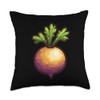 Rutabaga 16 Bit Pixel Art Throw Pillow