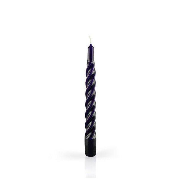 Lacquered Twisted Candles, Diameter 2.2 cm, Height 21 cm, Set