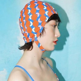 Water Play Swim Cap with Ear Protection Swim Cap Orange