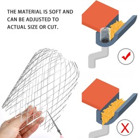 TIMESETL Aluminium Gutter Protection, Pack of 4, Downpipe Protection, Gutter Protection, Aluminium Filter Grid, Gutter Protection, Adjustable Leaf Sieve, Diameter 5-9 cm, for Roof Pipes, Downpipe