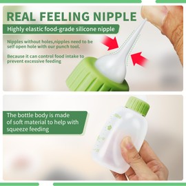 Peterboo Kitten Puppy Feeding Bottle for Nursing kit, Small Animals Feeder with Replacement Nipples, Pet Syringe