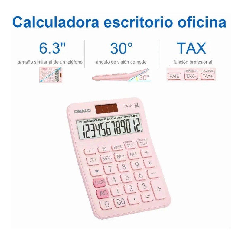 Calculadora Escritorio Osalo Financiero Pantalla Grande