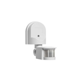 ILLUX SE-2101.B – Sensor de Movimiento infrarrojo 180° Color Blanco para Muro – Sensor de Movimiento para Foco LED, Fluorescente o halógeno – Sensor Movimiento luz de día y Noche