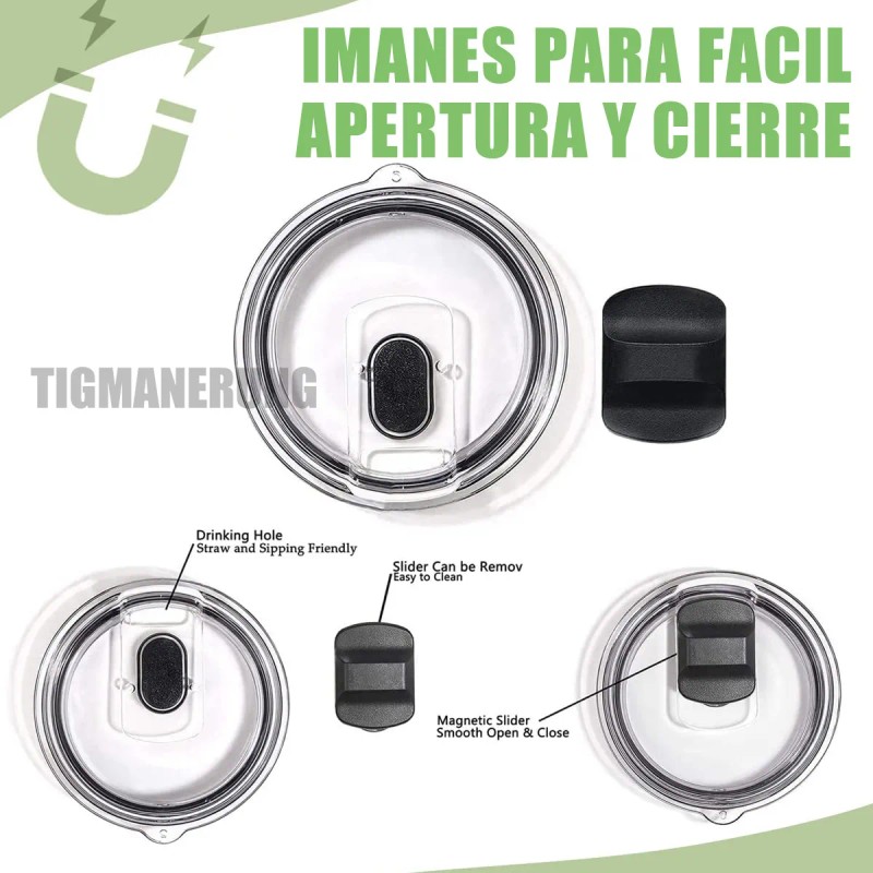 4pz Tapa Vaso Magnetica Magslider Tapa Con Iman Para 20/30oz