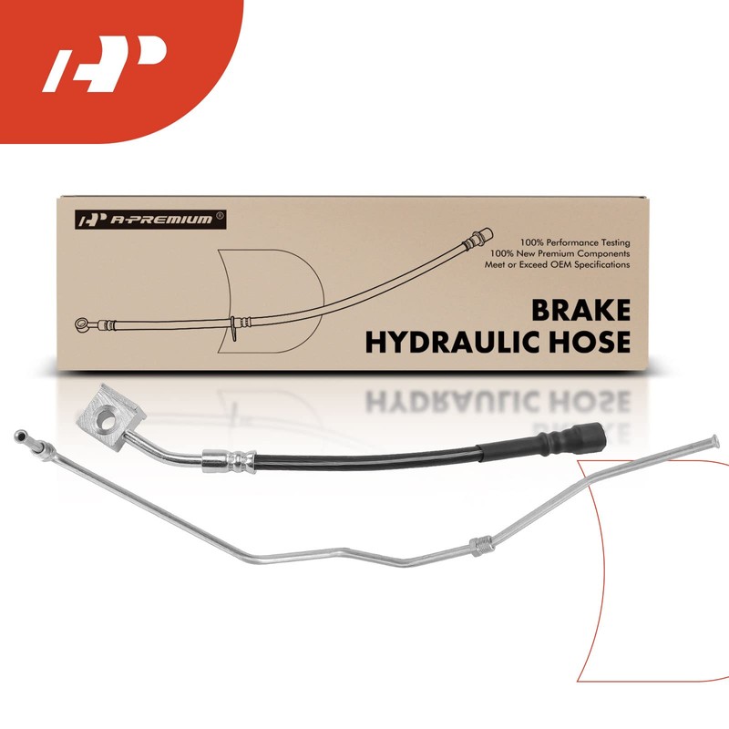 A-Premium Rear Driver Outer Brake Hydraulic Hose Compatible with Select