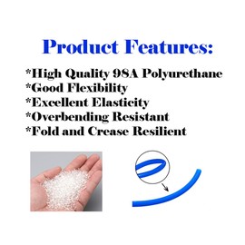 FloFlex Pneumatic Tube Polyurethane, Blue (4MM OD X 2.5MM ID) 10 Meters, (5/32” OD X 3/32” ID) 32.5 Feet, Tubing for Air, Oil, and Fluid Transfer, Air Line Pneumatic Tube