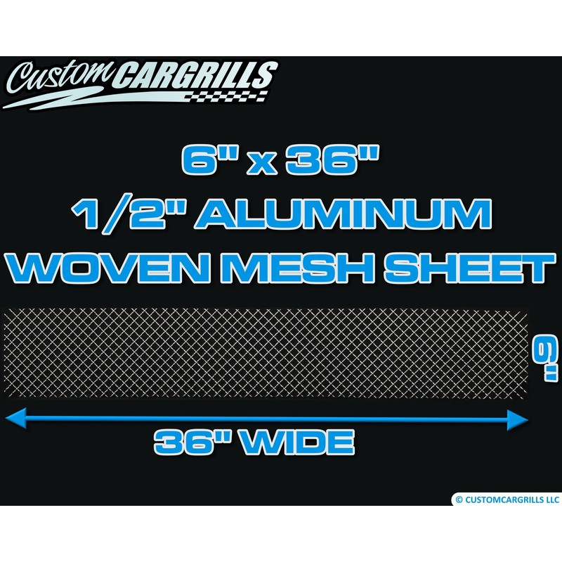 CCG 6"x36" Aluminum 0.50 Woven Wire Grill Mesh Sheet -