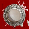 Umisriro Antique Silver Charger Plates Embossed Rim, 13 Inch Dinner