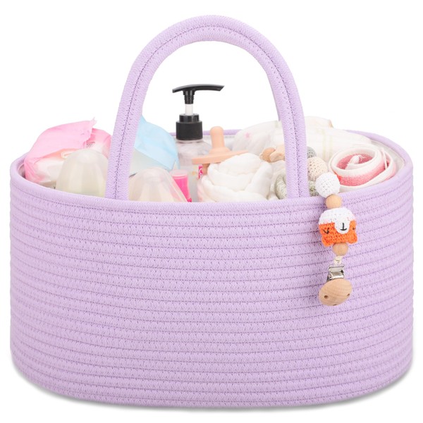 COMSE Baby Diaper Caddy Organizer, Diaper Basket, Baby Car Organizer,