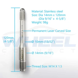 WHEEL CONNECT Wheel Alignment Pin, M14X1.5 Wheel Hanger, Rim Stud Pilot Pin,Guide Studs. Tool for Changing Tires on Cars with Lug Bolts. Made of Stainless Steel.Metric 14 x 1.50.