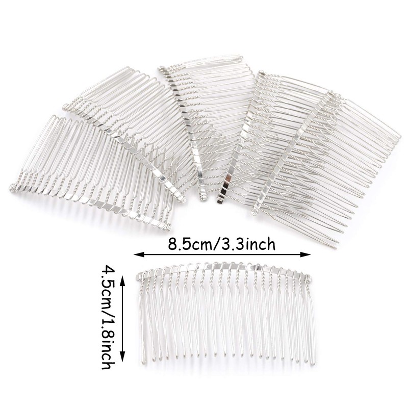 Honbay 6PCS Silver Fancy DIY Hair Clips Metal Wire Hair