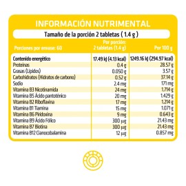 HEALTHADDICTION - Complejo B Vegano B Complex, Vitaminas B1, B2, B3, B5, B6, B7, B9, B12-60 Tabletas de 700mg para Energa y Apoyo Nervioso            