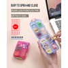 4PS Travel Pill Organizer with 164 Slice Labels，10 Compartments Travel