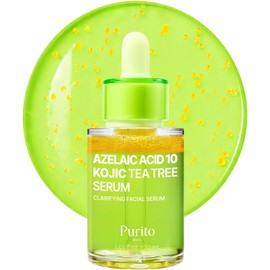 PURITO Azelaic Acid 10% + Kojic Acid + Tea Tree Facial Serum for Acne & Marks, Breakouts High-Level Azelaic Acid 10% Korean skincare, 30mL 1.01 fl.oz