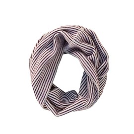 Lilano, Children's Snood Striped 70% Wool (kbT), 30% Silk, 210 g/m², Berry/Natural