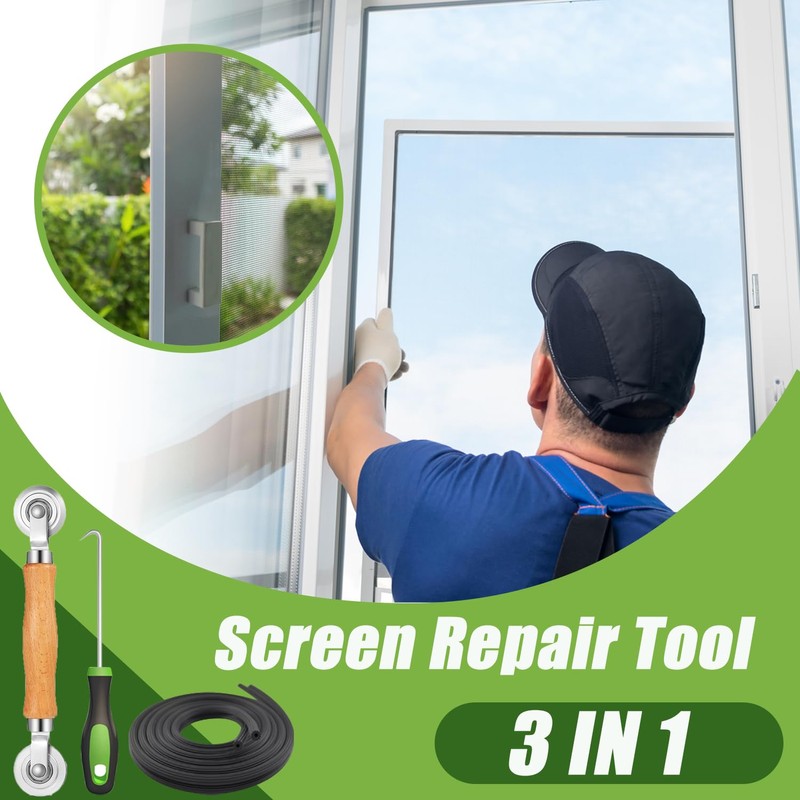 King&Charles Screen Repair Kit/Tool, Screen Roller Tool, Steel Roller with