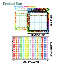 66 Pack Teacher's Incentive Reward Chart System, Classroom Home Behavior Management for Kids Students, Complete with 3000 Star Stickers