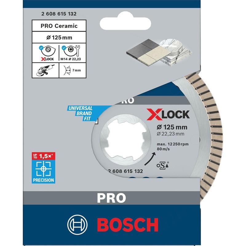 Bosch Professional 1x Diamond Cutting Disc Best (for Ceramic, X-LOCK,