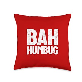Bah Humbug Anti Holiday Hate Christmas Gift Bah Humbug Throw Pillow