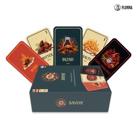 Plunna Savor Card Game - Bilingual Card Games for Teens, Boys, Girls, Tweens - Social Fun for Kids Ages 10+ & Adults - Travel Card Games