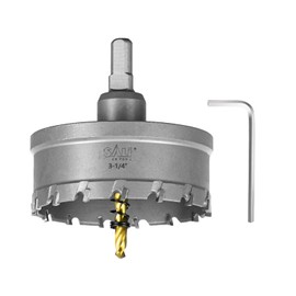 SALI 3-1/4"(83mm) TCT Hole Saw Kit Tungsten Carbide Tipped Hole Saw Drill Bit with Titanium-Plated Pilot Drill bit for Metal, Stainless Steel, Iron, Wood, Plastic
