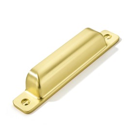 Dosoye 2 Packs 3-3/4in(96mm) Drawer PullsBrushed Gold Brass Cabinet Cup Pulls Kitchen Hardware Cabinet Handles Cabinet Pulls Dresser Drawer Handles Knobs