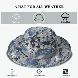 Sun Hats for Men Women Bucket Hat UPF 50+ UV Protection Boonie Hat for Safari Fishing Hiking Garden Beach