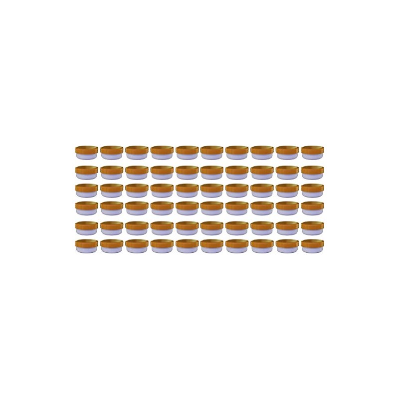 60 ointment containers, cream containers, flat ointment jar, 12 ml