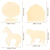 Angoily 45pcs Unfinished Wood Cutouts, Farm Animal Shapes for Diy