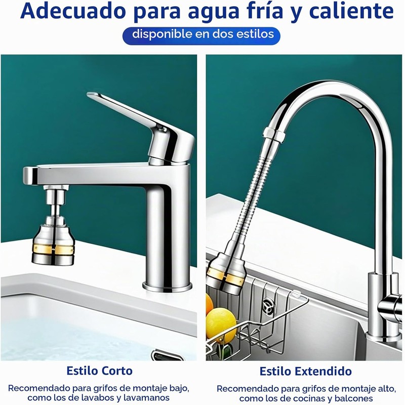 Accesorio de Rociador de Grifo, 360 Grados Grifo de Extensi?n